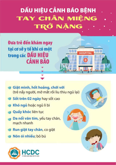 DẤU HIỆU TRỞ NẶNG CỦA BỆNH TAY CHÂN MIỆNG